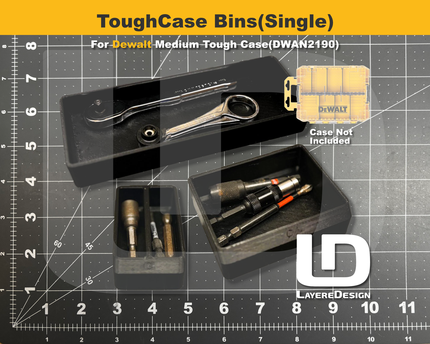 ToughCase Bins(Single) | DEWALT Medium Organizer DWAN2190
