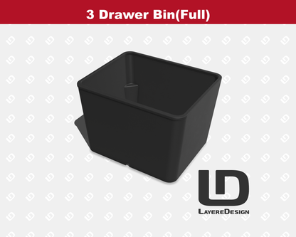3-Drawer Bins(Single) | Milwaukee PACKOUT 3-Drawer Tool Box 48-22-8443