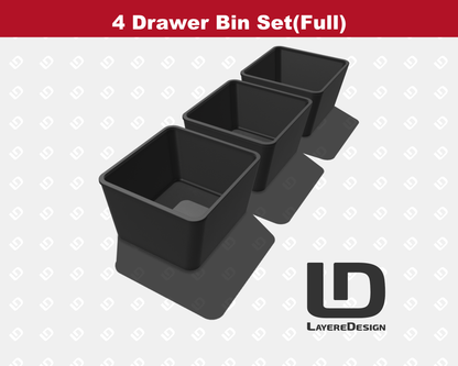 4-Drawer Bin Sets | Milwaukee PACKOUT 4-Drawer Tool Box 48-22-8444 (Set of3)