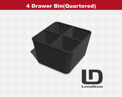4-Drawer Bins(Single) | Milwaukee PACKOUT 4-Drawer Tool Box 48-22-8444
