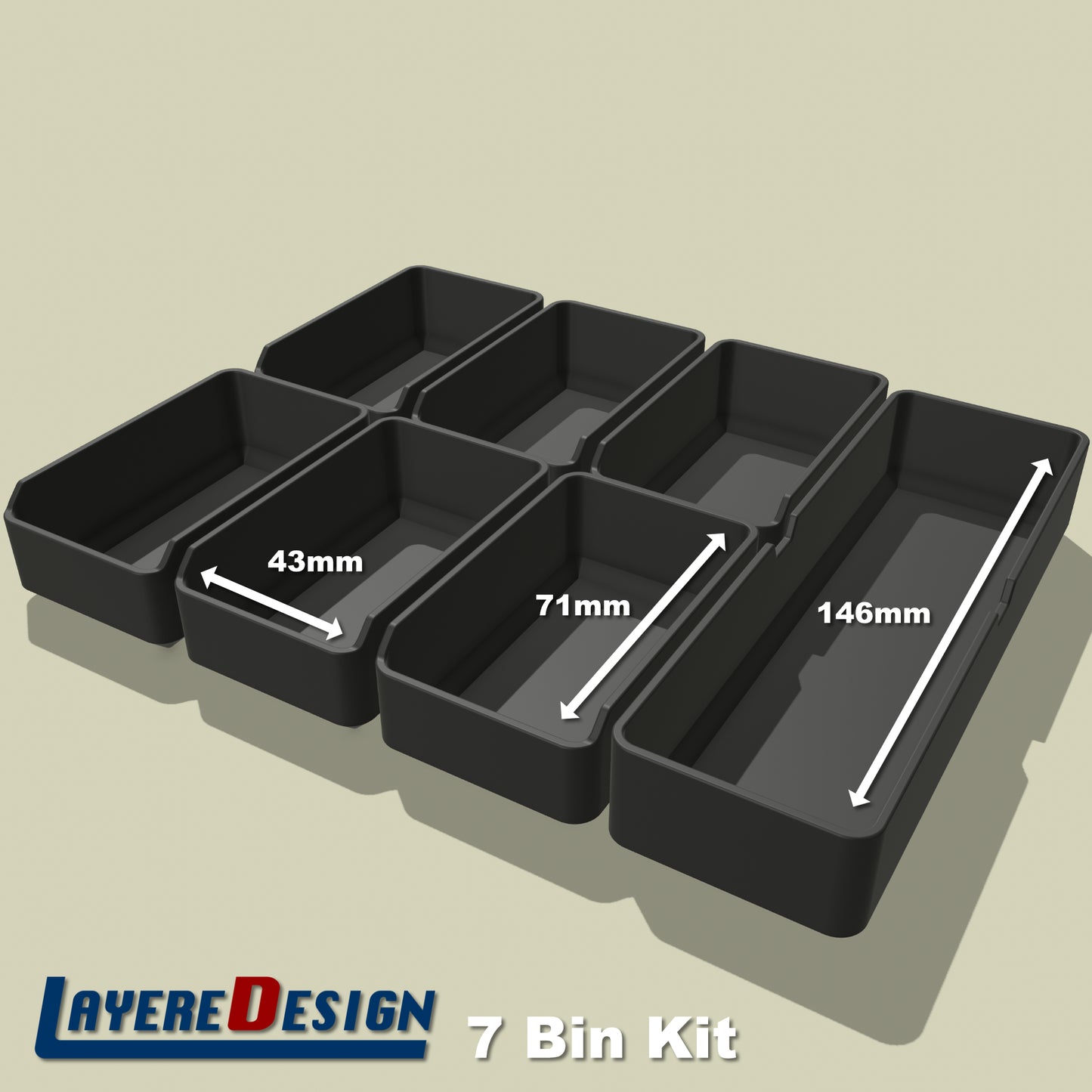 Organization Kits for Dewalt Medium ToughCase(DWAN2190) 6 Variations to Choose From