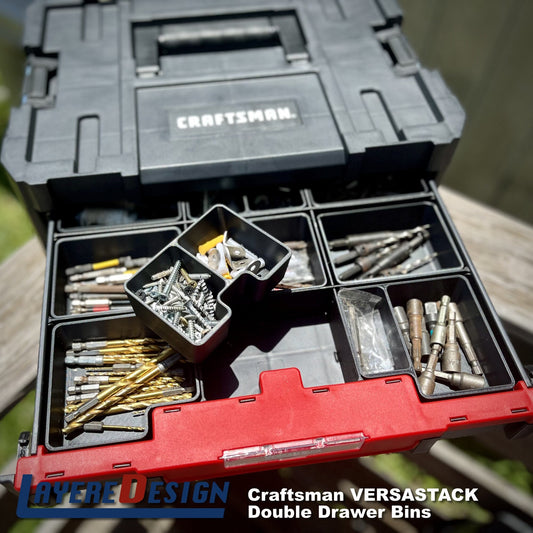 Drawer Bins for Craftsman VERSASTACK(CMST17804) Double Drawer Tool Organizer(Set of 3)