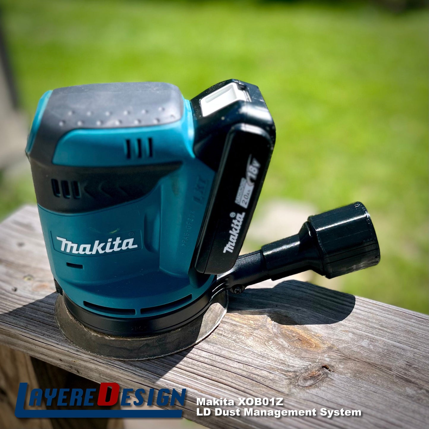 LD Dust Management for the Makita 18 Volt LXT Orbital Sander Model XOB01Z Various Attachments