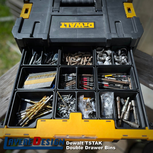 Drawer Bins for Dewalt TSTAK(DWST17804) Double Drawer Tool Organizer(Set of 3)