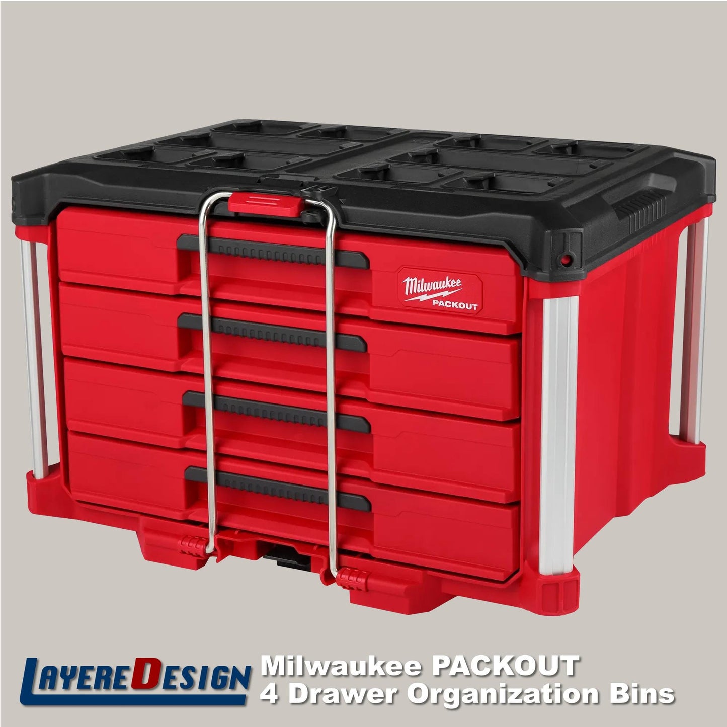 Organization Bins for Milwaukee PACKOUT 4-Drawer Tool Box(48-22-8444) Divided or Undivided